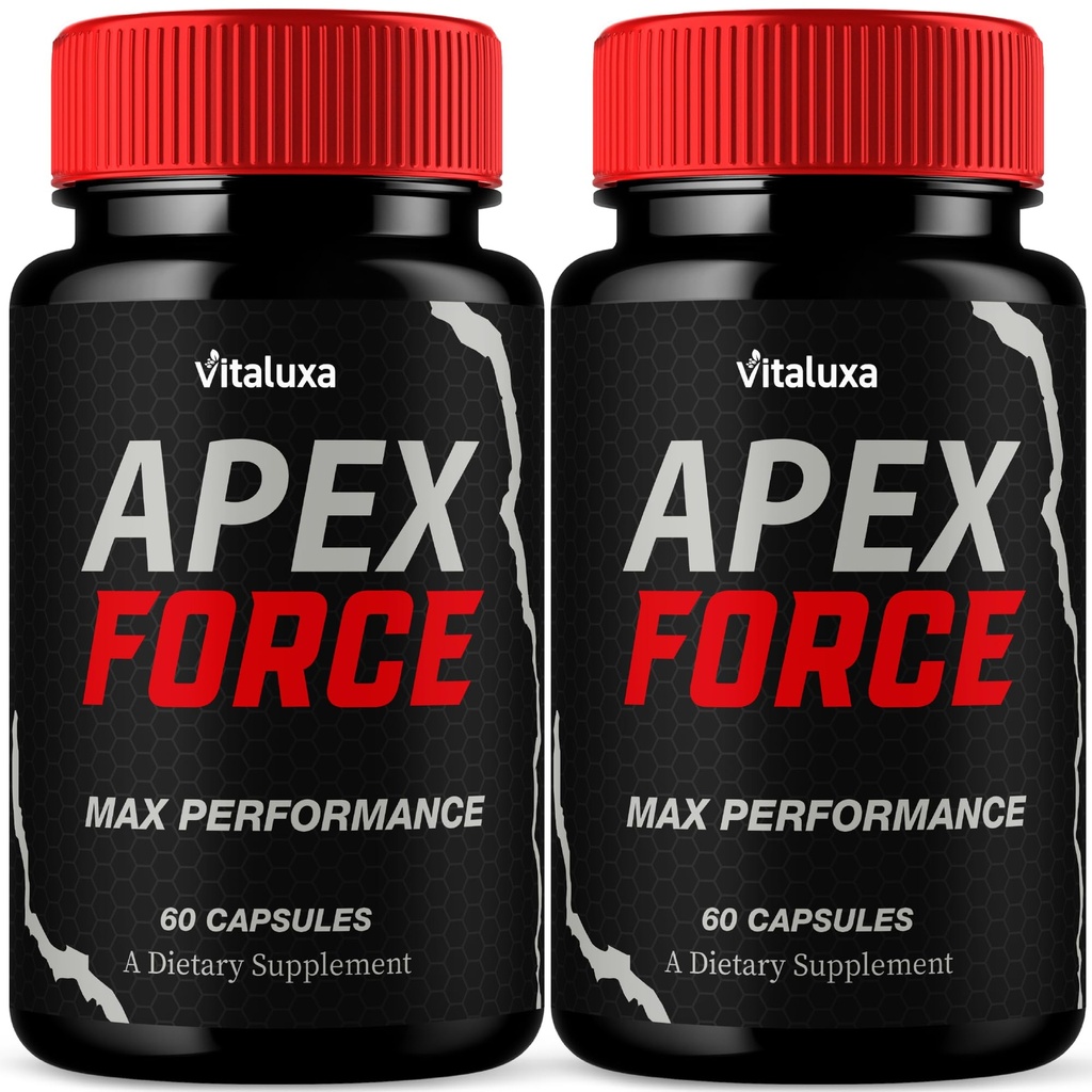 (2 Pack) Apex Force Performance Capsules, ApexForce Supplements Advanced Max Strength Pills Capsulas, Premium Vitamin Support Formula Overall Health Wellness, Improve Energy, Stamina Pastillas (120ct)