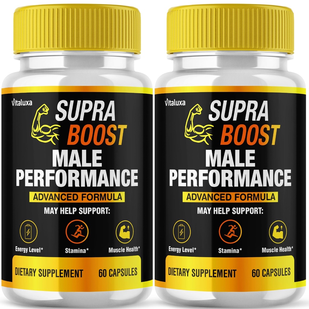 (2 Pack) Supra Boost Capsules, SupraBoost Capsulas Supplement for Men Advanced Maximum Strength Formula Pills, Supra Boots Pastillas for Overall Health & Wellness Support, Supra Bost Reviews (120ct)