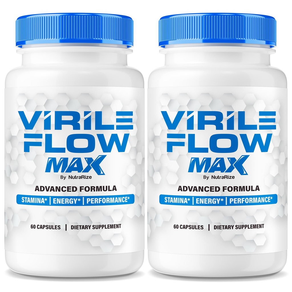 NutraRize (2 Pack) Virile Flow Max Pills, Official VirileFlow for Men, Premium Ingredients to Support Energy, Stamina and Performance, Easy-to-Swallow Pastillas Review (120 Capsules)