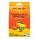 Wedderspoon Organic Manuka Honey Drops, Lemon & Bee Propolis, 20 Count (Pack of 1) 