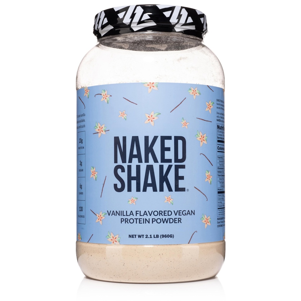 NAKED Shake - Vanilla Protein Powder - Plant Based Protein Shake with Mct Oil, NSF Certified, Gluten-Free, Soy-Free, No Gmos Or Artificial Sweeteners - 30 Servings