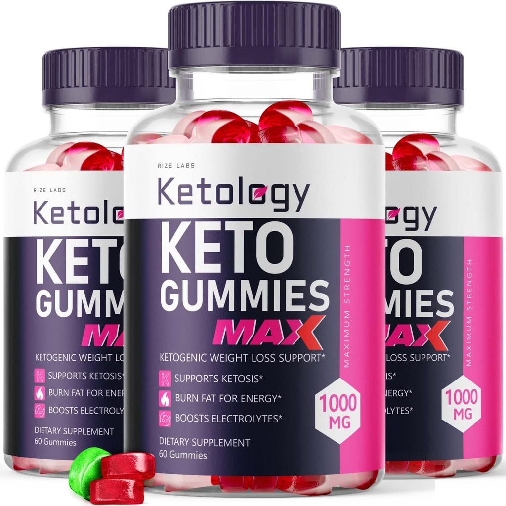 Ketology Keto ACV Gummies - Advanced Apple Cider Vinegar Gummies (180 Gummies) (Pack of 3)