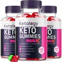 Ketology Keto ACV Gummies - Advanced Apple Cider Vinegar Gummies (180 Gummies) (Pack of 3)