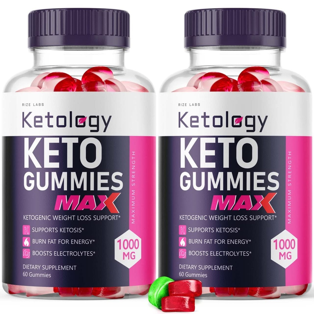 Ketology Keto ACV Gummies - Advanced Apple Cider Vinegar Gummies (120 Gummies) (Pack of 2)