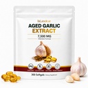 Aged Garlic Extract - 7500mg Odorless, 300 Softgels, Aged Garlic Supplement for Heart & Immune Support, 2 Years Matured, Non-GMO, Vegan Friendly, All-Natural