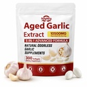 Suiyilary Aged Garlic Extract, Odorless Garlic Supplements Capsules for Heart Health, Immune Support, Antioxidant Wellness, 2-Year Matured, 300 Softgels