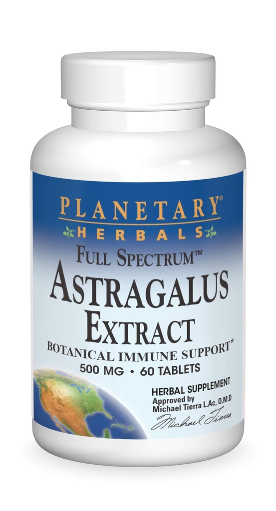 Planetary Herbals Full Spectrum Astragalus Extract Tablets, 60 Count