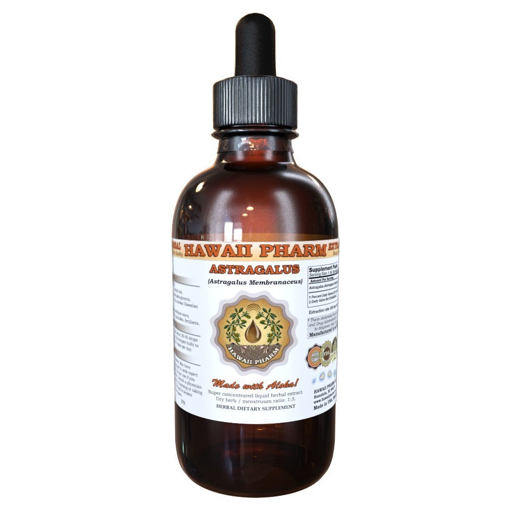 Hawaii Pharm Astragalus Liquid Extract, Astragalus (Astragalus membranaceus) Dried Root Tincture 4 oz
