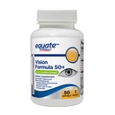 Equate Vision Formula 50+ Lutein Zeaxanthin Omega-3 Softgels for Adults 50+, 50 Count Sticker