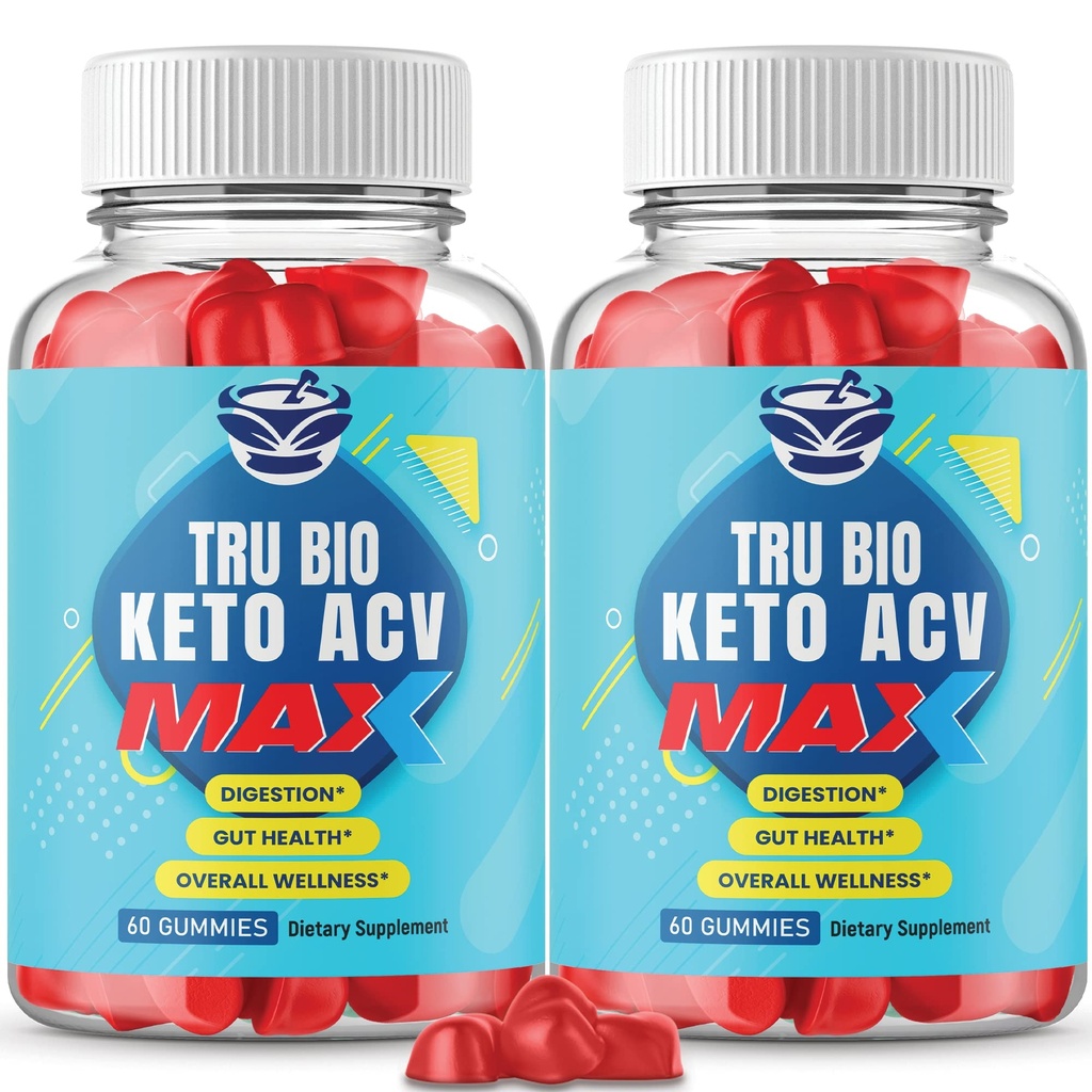 IDEAL PERFORMANCE (2 Pack) Tru Bio Keto Gummies Max Strength - Official Formula, Vegan, Non GMO - Trubio Keto Gummies Trubio ACV Gummy (120 Gummies)