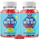 IDEAL PERFORMANCE (2 Pack) Tru Bio Keto Gummies Max Strength - Official Formula, Vegan, Non GMO - Trubio Keto Gummies Trubio ACV Gummy (120 Gummies)