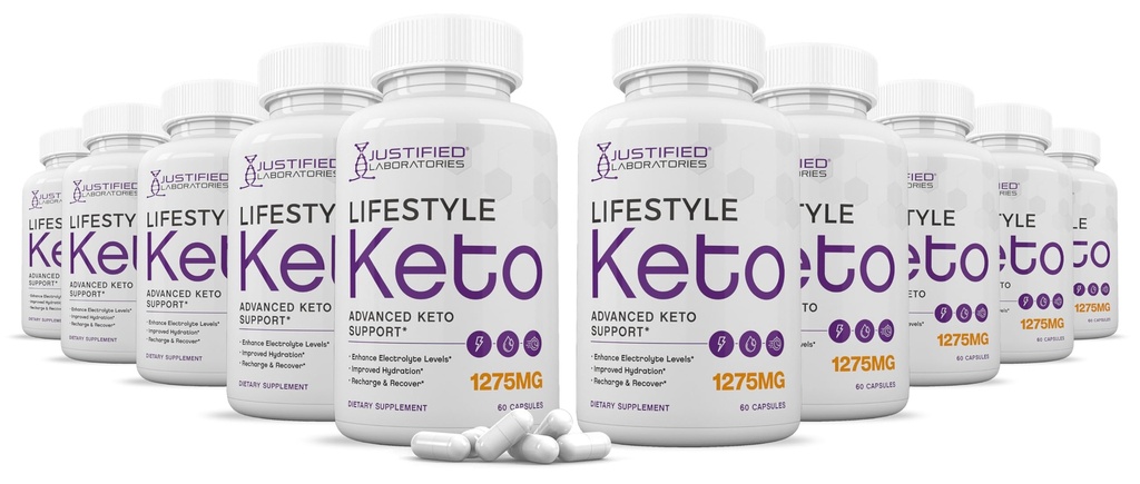(10 Pack) Lifestyle Keto Pills 1275MG New & Improved Formula Contains Apple Cider Vinegar Extra Virgin Olive Oil Powder Green Tea Leaf 600 Capsules