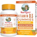 MARYRUTH'S Vitamin D3 Gummies | 2 Month Supply | Adults & Kids Vitamin D Gummy | Immune Support Supplement | VIT D3 1000IU for Bone Health&Muscle Function | Vegan | Non-GMO | Gluten Free | 60