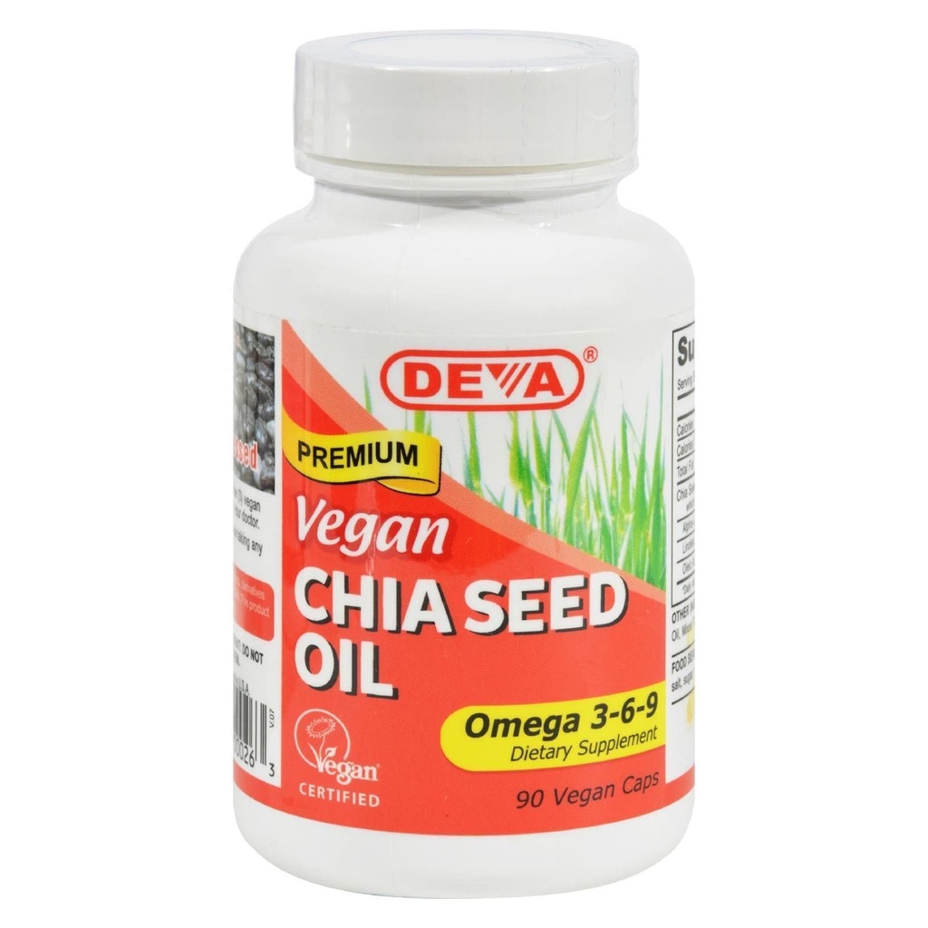 Deva Vegan Vitamins Chia Seed Oil Vegan 90 Sgel2