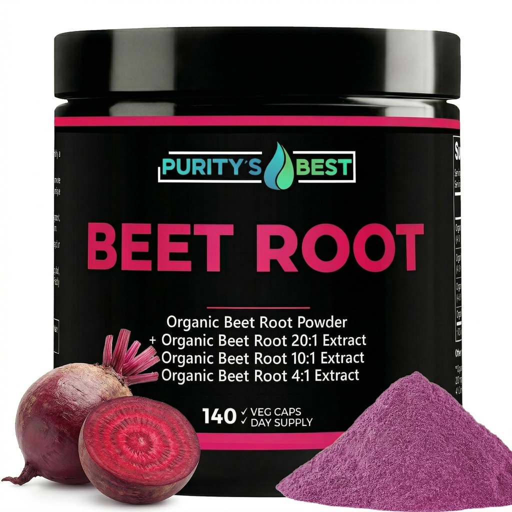Purity's Best Beet Root, 1000 mg per Serving, Supports Blood Circulation - Helps Nitric Oxide Production, Beet Root Extract,40 Veggie Pills, Non-GMO