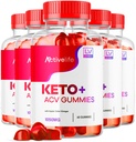 (5 Pack) ActivLife Keto ACV Gummies Advanced Formula, 300 Gummies for 5 Months