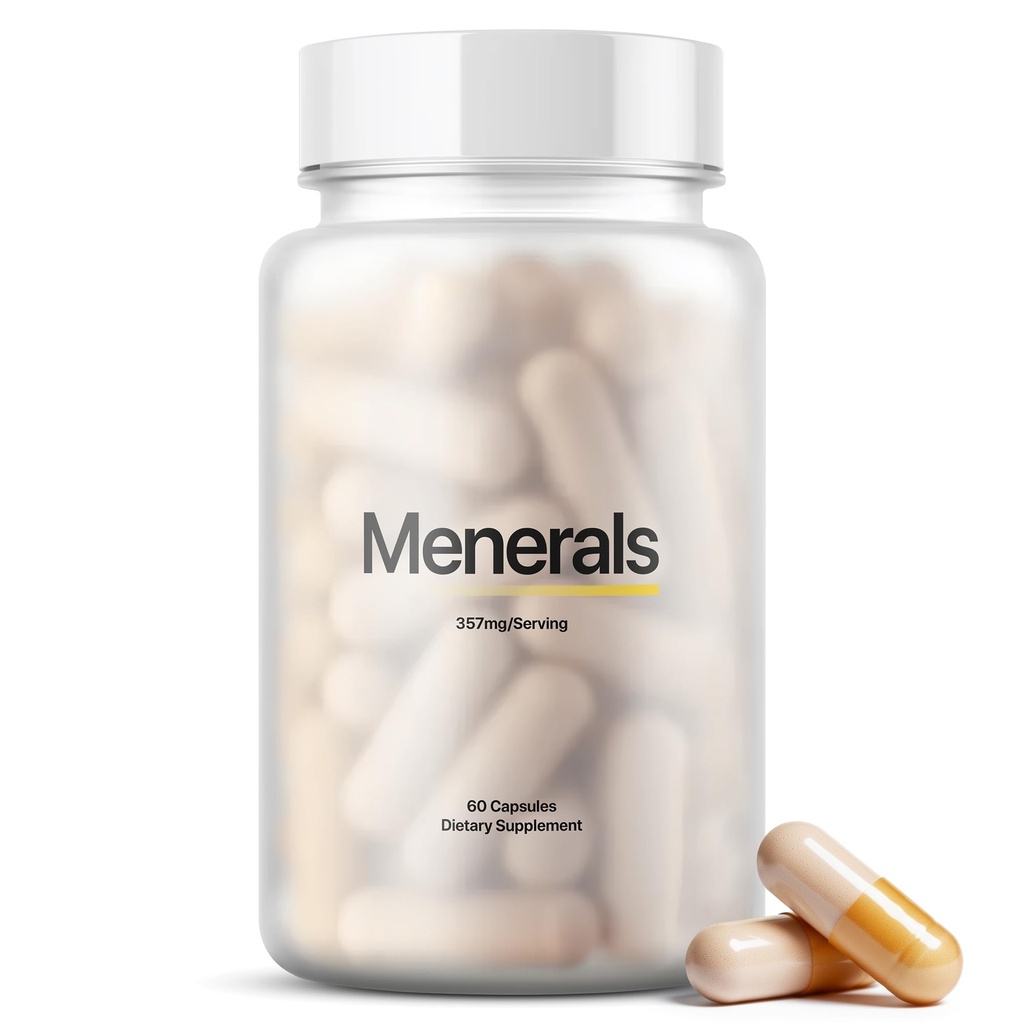 Menerals Mens Multivitamin – Powerful All in One Mineral Supplement for Men – Natural Trace Minerals with Fulvic Acid from Rich American Soil – Supports Daily Energy, Vitality, Focus, and Mens Health