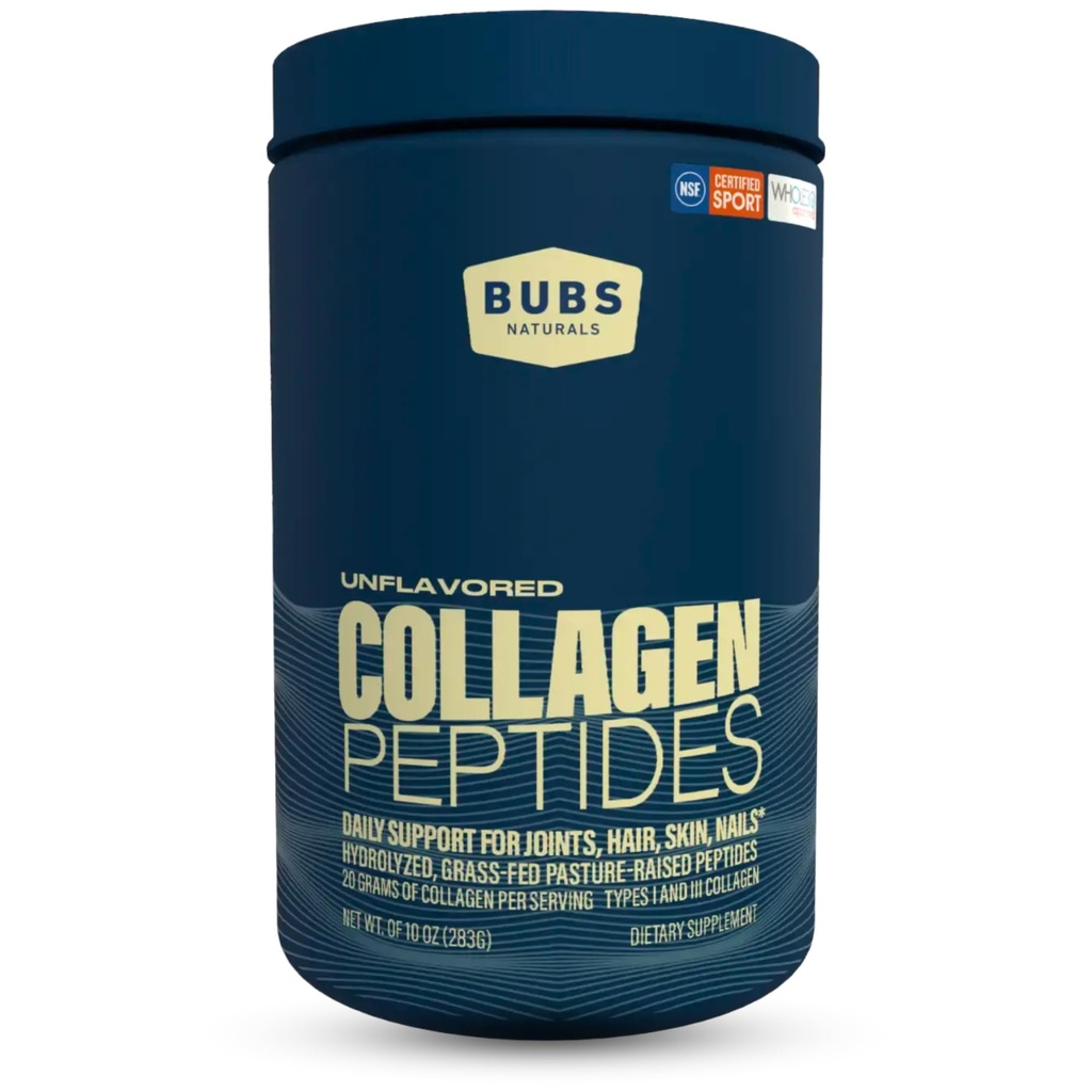 BUBS Naturals Άγευστη σκόνη κολλαγόνου Peptides, καλύτερες πρωτεΐνες για αρθρώσεις & δέρμα, παστουρμά Αυξημένη χόρτο Fed, Παλαιό και Κέτο Φιλικό, Whole30 Εγκεκριμένο, Μη ΓΤΟ Γαλακτοκομικά & Χωρίς Γλουτένη, 10oz, 14 εξυπηρετούν