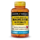 MASON NATURAL Optimum Absorption Magnesium Glycinate with Bioperine, 240 mg, 60 Capsules, Gentle on Stomach, Soy,Free