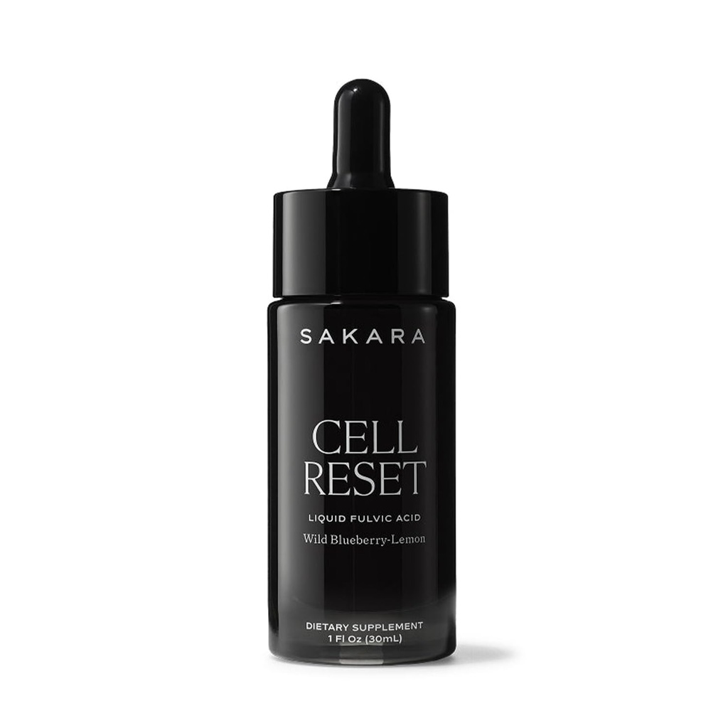 SAKARA Cell Reset – Liquid Fulvic Acid Complex with Wild Blueberry & Lemon | Mineral-Rich Antioxidant Drops for Cellular Detox, Energy & Immune Support | Premium Bioavailable Formula, 1 fl oz (30 mL)