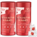Astaxanthin Gummies – Astaxanthin Supplements with 12mg Per Gummy 24mg Max, Sugar Free Vegan Antioxidant with Vitamin C, Resveratrol & Tocotrienols – Supports Skin, Eye & Immune Health – 120 Count