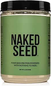 Naked Seed - 4 Seed Protein Powder, Only 4 Ingredients - Chia, Watermelon, Sunflower and Pumpkin Seed - Gluten-Free, Soy Free, Vegan, No Gmos, No Artificial Sweeteners - 15 Servings
