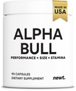 Alpha Bull™ Male Performance Supplement for Men – Performance, Size & Stamina Support – Tongkat Ali, Maca, Horny Goat Weed & Ginseng – 90 Capsules (30-Day Supply)