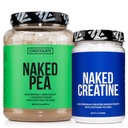 NAKED Chocolate Pea Protein Isolate 2LB Pure Micronized Creatine Monohydrate 500g (100 Servings) – Vegan; Bulk; Non-GMO; Gluten Free; Soy Free
