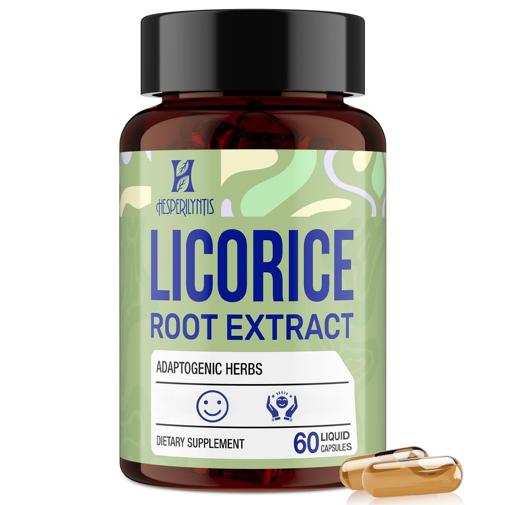 DGL Licorice Root Extract | Deglycyrrhizinated Licorice Root Extract with Ashwagandha, Rhodiola, Holy Basil | Digestive, Stomach Lining, Gut & Emotional | Max Absorption, 60 Liquid Capsules