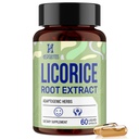 DGL Licorice Root Extract | Deglycyrrhizinated Licorice Root Extract with Ashwagandha, Rhodiola, Holy Basil | Digestive, Stomach Lining, Gut & Emotional | Max Absorption, 60 Liquid Capsules