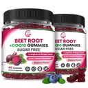Beet Root Gummies – Beetroot Supplement with CoQ10, L-Arginine & Grape Seed Extract, Nitric Oxide Booster, Support Blood Pressure and Heart Health, Antioxidant Support, Vegan, Gluten Free – 120 Counts