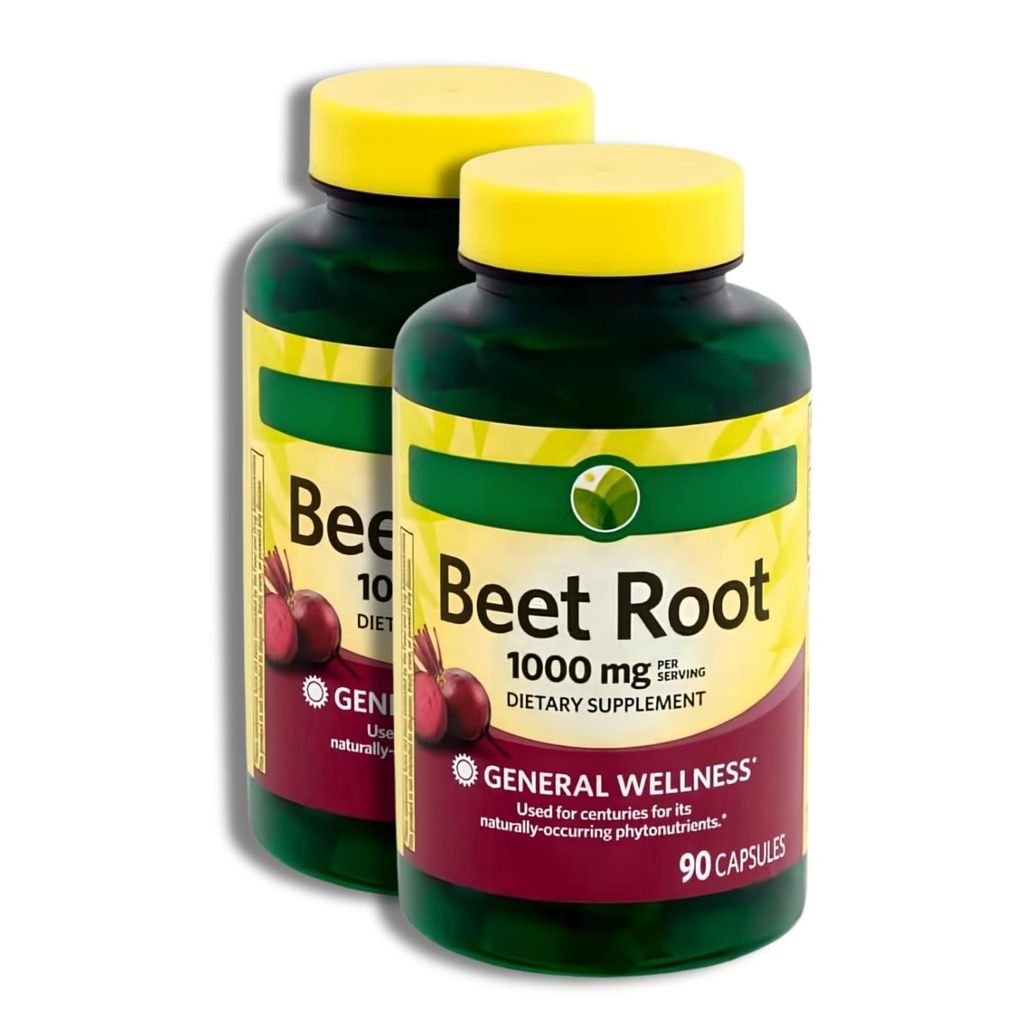 KP+ Spring Valley Beet Root 1000 mg | Natural Energy & Circulation Support | Dietary Supplement | 90 Capsules | General Wellness | (2)