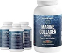 CORREXIKO Marine Collagen συμπλήρωμα χάπια & σκόνης 3 Μήνες προσφοράς - Περιλαμβάνει 10.000mg διπλής υδρολυμένης σκόνης κολλαγόνου 1kg & 1800mg κολλαγόνο Peptides 360 κάψουλες - για τα μαλλιά, το δέρμα και τα νύχια