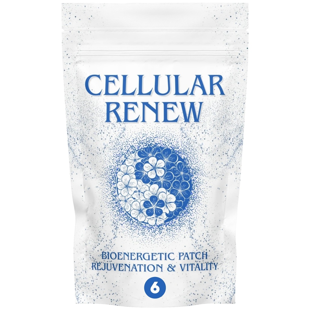 Cellular Renew Bio-Energy Patches, Vagus Nerve & Natural Wellness Support, Non-Transdermal Ion-Reactive Technology for Energy & Focus (6 Pack)