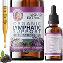 Lymphatic Support Drops - Organic Herbal Formula with Echinacea,Elderberry &Blue Vervain- Liquid Wellness Support for Lymph Flow & Immune Balance- Vegan, Non-GMO,2.1 fl oz