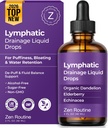 Lymphatic Drainage Drops | Puffiness, Bloating & Water Detox | 8-in-1 Lymphatic Supplement for Immune, Lymph System & Liver Detox | Organic Dandelion, Echinacea & Elderberry | Vegan | 2 fl oz