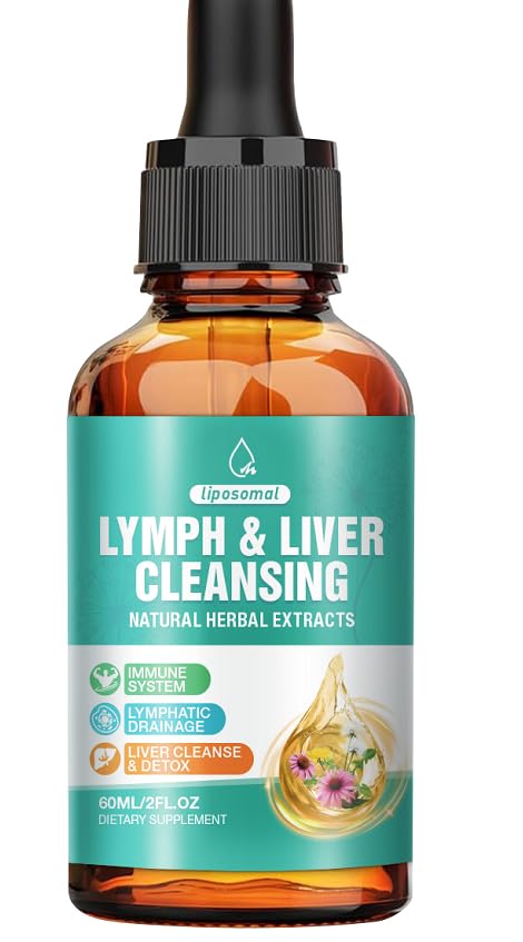 Liposomal Lymphatic Drainage Drops 60ml - Natural Lymphatic Support Supplement, Herbal Blend, Vegan Non-GMO