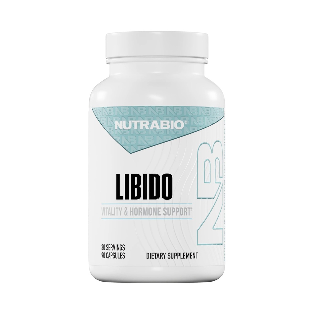NutraBio Libido Supplement - Testosterone Booster for Men - Male Libido Booster - Men's Health - 90 Capsules - 30 Servings