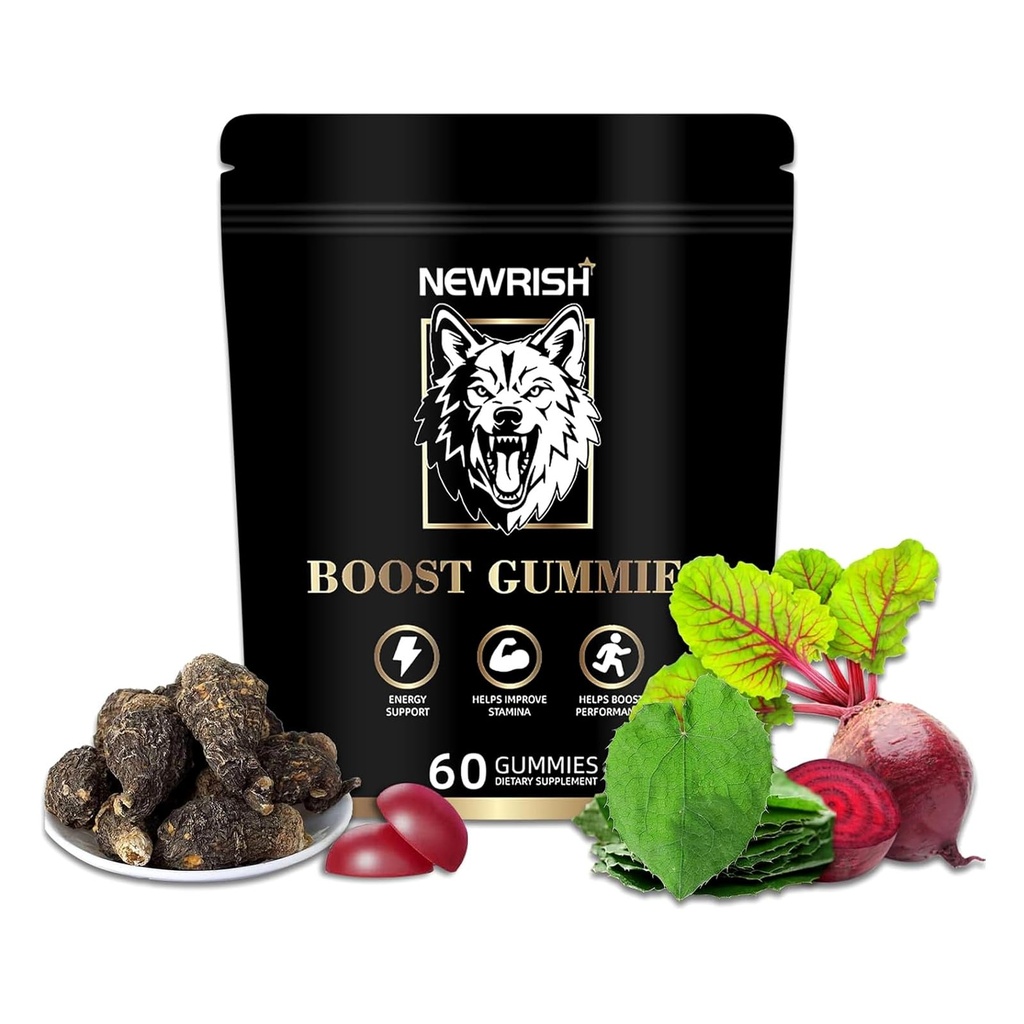 Boost Gummies-Testosterone Booster for Men - Male Enhancement, Boosts Energy & Optimizes Physical Performance Formulated-Oyster Peptide Maca Epimedium Ginseng Schisandra Natural Extracts