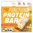 Golden Vanilla Cookies & Cream High 18g Protein Bar, Low Carb MCT Oil Energy Food, Pre Post Workout Replacement Meal Snack Snacking Gluten Free Keto, 8.2oz Elevation Box