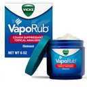 VapoRub, Original, Cough Suppressant, Topical Chest Rub & Analgesic Ointment, Medicated Vicks Vapors, Relief from Cough Due to Cold, Aches & Pains, 6oz