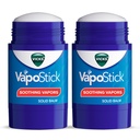 Vicks VapoStick, Solid Balm, No Mess, Soothing Non-Medicated Vicks Vapors, Easy-To-Use No-Touch Applicator, Quick Dry, Lightweight Skin Feel, 1.25oz x 2