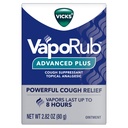 Vicks VapoRub Advanced Plus, Powerful Cough Suppressant, Topical Chest Rub & Analgesic Ointment, Medicated Vicks Vapors, Fast Cough Relief, 2.82oz x 2