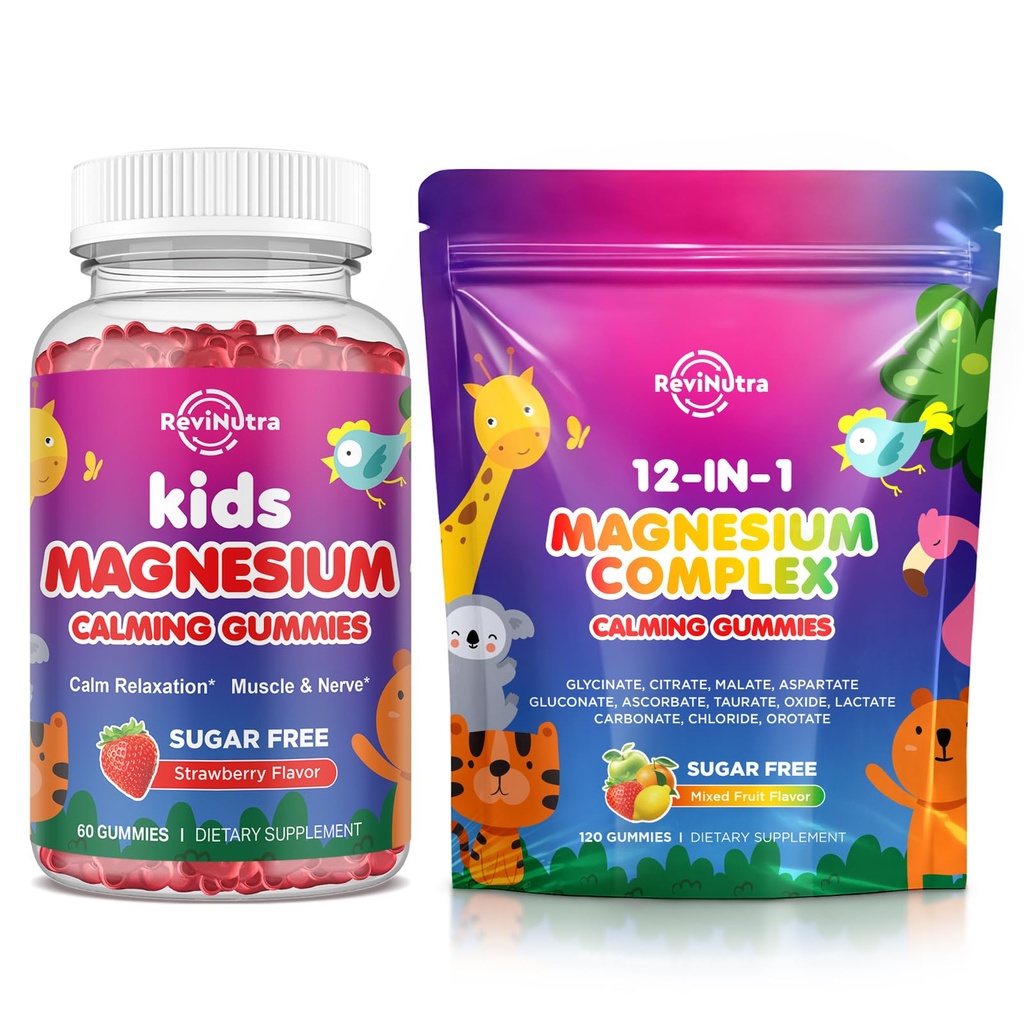 Magnesium Complex for Kids Adults - Magnesium Supplements Gummies Sugar Free