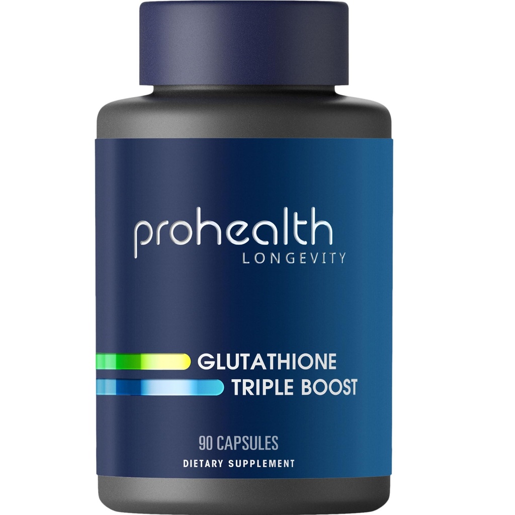 ProHealth Glutathione Triple Boost. Master Antioxidant. Third-Party Triple Lab Tested. 90 Capsules