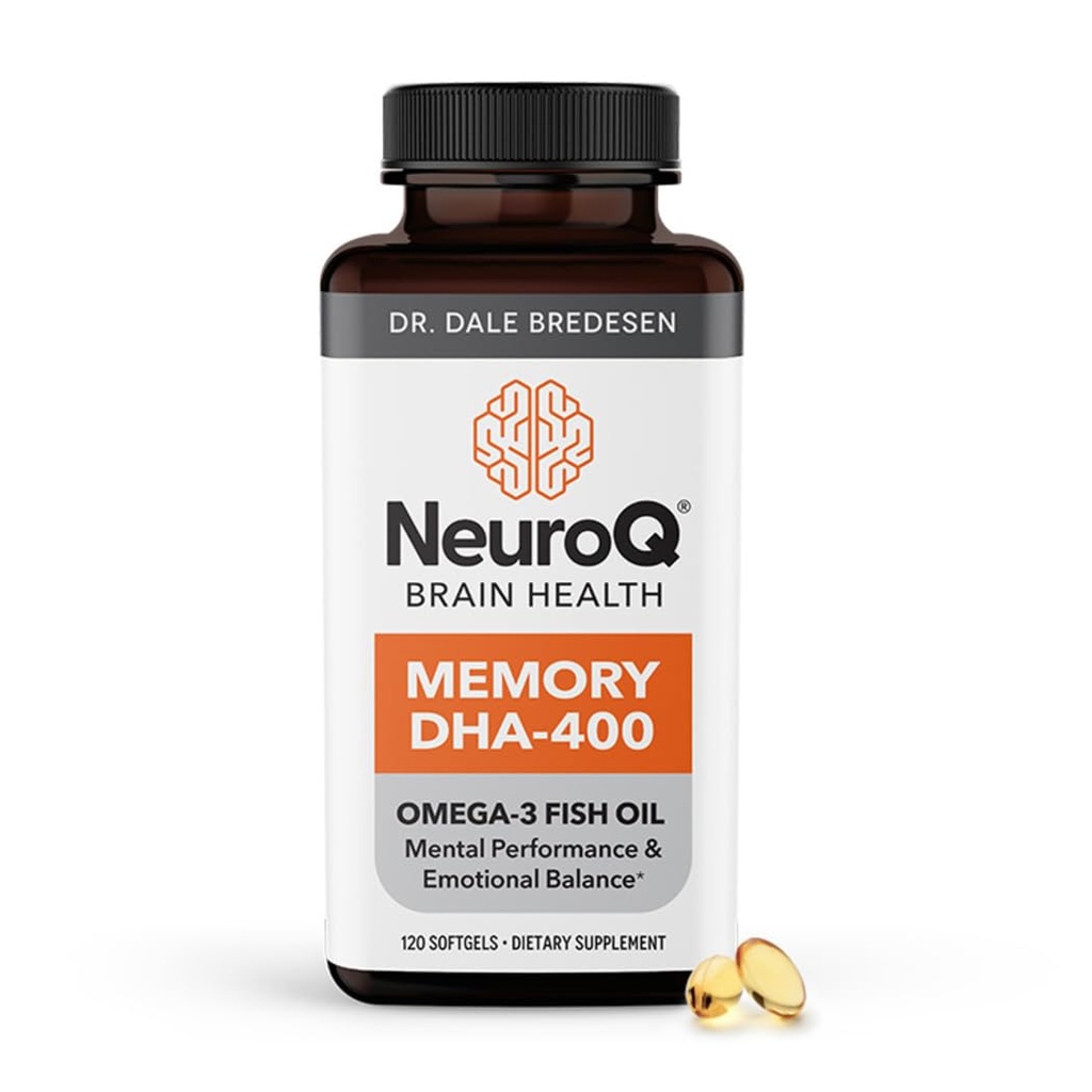LifeSeasons NeuroQ Memory DHA-400 - Συμπλήρωμα Ωμέγα-3 Fish Oil - Ψυχική Απόδοση & Ισορροπία - Υποστηρίζει Νευροεγκέφαλος Υγεία - Προστατεύει από την απώλεια μνήμης & βελτιώνει την εστίαση - 120 Softgels