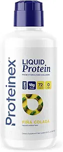 Proteinex Medical Grade Liquid Hydrolyzed Protein Max Strength - Supports Wound Healing and Doctor Recommended- No Carbs, Zero Sugars & Ready to Drink Liquid Protein (Φυσική Pina Colada, 30 Fl Oz)