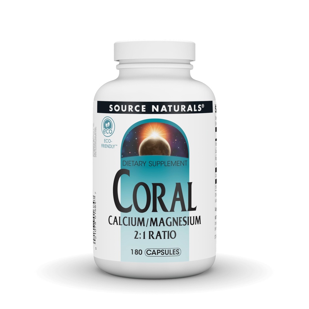 Source Naturals Coral Calcium/Magnesium 2:1 Ratio - 180 Capsules