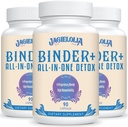 All-In-One Detox Binder Supplement 1500 MG - Υψηλή βιοδιαθεσιμότητα, Liver Gut Detox Cleanse με ενεργοποιημένο καρβουνέλαιο, ζεόλιθος & Bentonite πηλό για τοξίνες, συκώτι, digestive, 270 Vegan κάψουλες