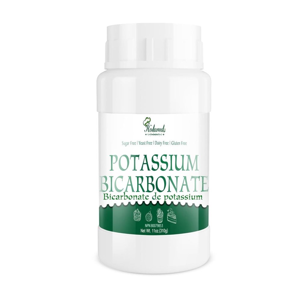11oz Potassium Bicarbonate, 100% Pure Potassium Bicarbonate Powder - Food Grade Mineral Supplement for Plants, Cakes, Winemaking, Natural Baking Soda Leavening Agent, Gluten Free | Vegan Friendly